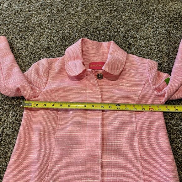 Lilly Pulitzer Blazer 0 Beauford Jacket Pink Boucle 4 Button - Picture 12 of 15